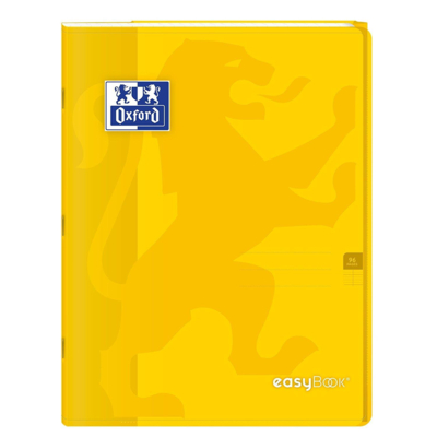 Cahier Easybook agrafé 24x32cm 96 pages grands carreaux 90g jaune - Oxford