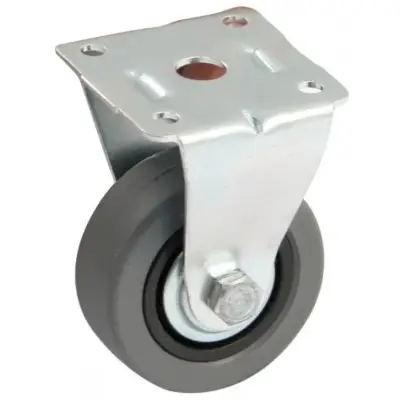 Roulette fixe AVL - Roue caoutchouc Ø 50 - Charge 30 kg - 518859AS