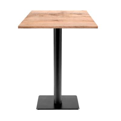 Mange-debout pied noir 60x60cm tanin naturel - intérieur - RestooTab