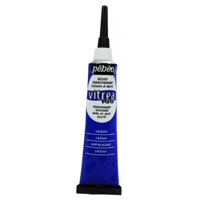 Tube 20ml Peinture acrylique Vitrea 160 Relief brillant LAZULI - PÉBÉO