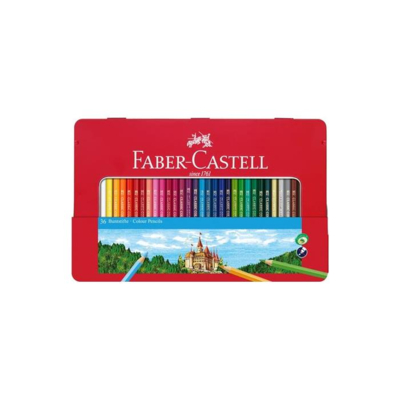 Boîte métal x36 crayons de couleur hexagonaux Castle - Faber-Castell