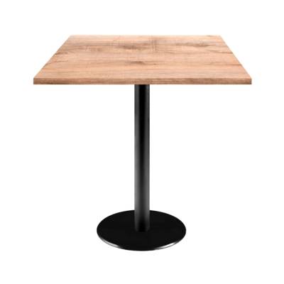 Table pied noir 70x70cm tanin naturel - intérieur - RestooTab