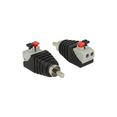 Adaptateur Terminalblock 2Pin vers Cinch RCA Mâle - DELOCK