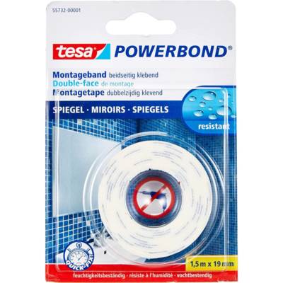 Bande Adhésive de Montage Double Face Pour miroir 19 mm x 1,5 m - TESA