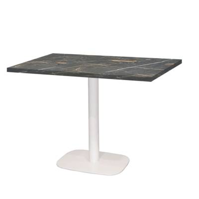 Table pied blanc 120x70cm marbre samas - intérieur - RestooTab