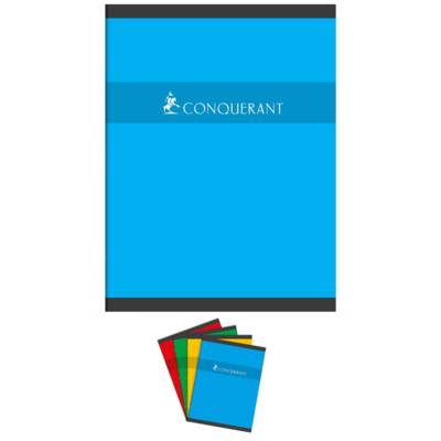 Cahier 24x32cm 48 Pages 70g Agrafées uni Couverture Carte Coloris Aléatoires - Conquérant