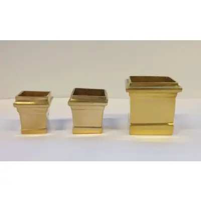 Sabot de meuble carré en laiton-[Diamètre:19mm] - Maxoutil