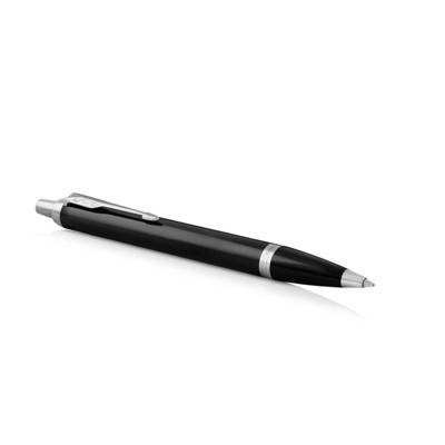 Stylo Bille IM Pte Moyenne Corps Laqué Noir Attributs Chrome Encre Bleue - PARKER