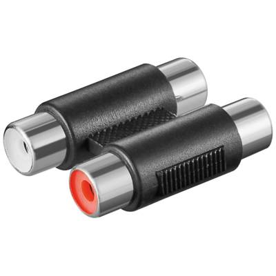 Raccord Audio Double Femelle RCA Noir Rouge - GOOBAY