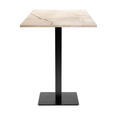 Mange-debout pied noir 60x60cm lune blanche - intérieur - RestooTab