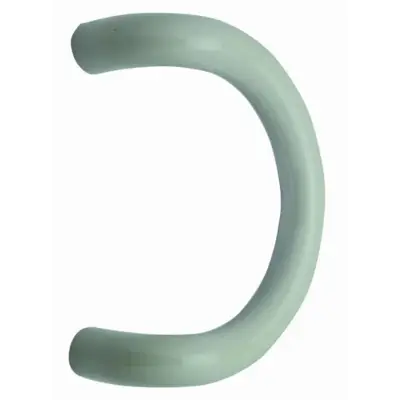 Poignée de porte coudée STG84 NORMBAU entraxe 200 mm percée - Gris 67 - 440310