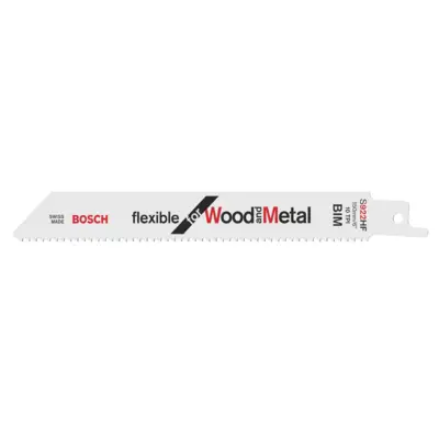 Lame scie sabre BIM S 922 HF Flexible Bois/Métal - 150 mm - Lot de 100 - BOSCH - 2608656320