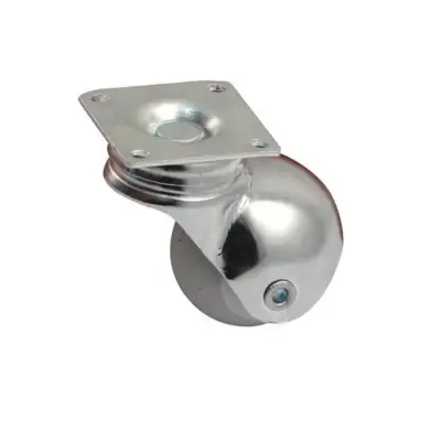 Roulette Sphere chromé à platine Ø40 charge 30 kg max. - AVL