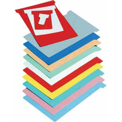 Lot de 100 fiches T indice 1 jaune - NOBO