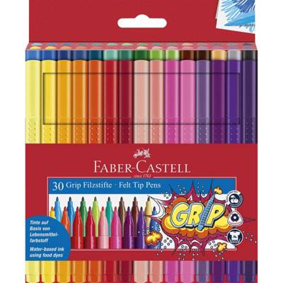 Stylo feutre GRIP COLOUR MARKER, étui de 30 - FABER-CASTELL