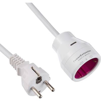 PowerExtention 5 m blanc magenta Type F interrupteur rotatif - ALLOCACOC