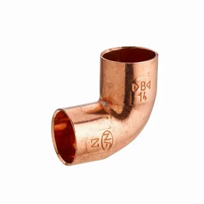 Coude cuivre à souder 90° petit rayon double femelle égal NOYON & THIEBAULT - Ø 14 mm - 940-14L1