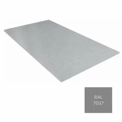 Tôle plane acier 75/100 1220 x 3000 mm RAL 7037 - BACACIER - COV90348 - BACACIER INDUSTRIES