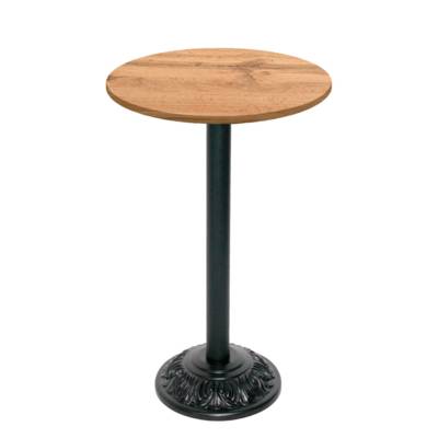 Mange-debout pied noir Ø60cm chene armor - intérieur - RestooTab