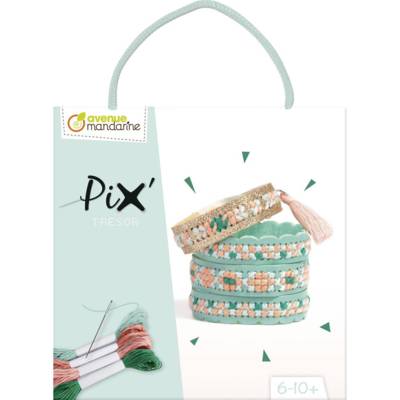 Boîte Pix Trésor 2 Bracelets à Coudre Bleu - Bleu - AVENUE MANDARINE