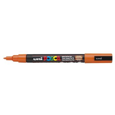 Marqueur pointe conique fine pc3m 0,9 - 1,3mm orange foncé - POSCA