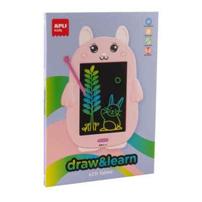 Ardoise LCD en forme de lapin, ultralégère, pour dessiner et effacer facilement - APLI