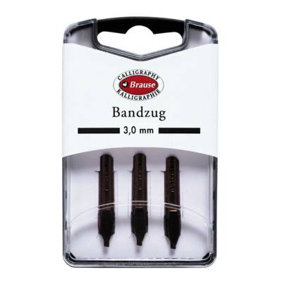 Boîte 3 plumes Bandzug 3 mm - BRAUSE CALLIGRAPHIE
