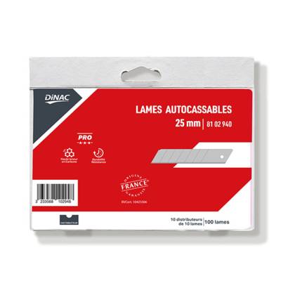 Lame autocassable 25 mm - Gedimat - DINAC