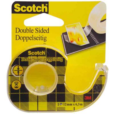 Dévidoir Ruban adhésif double face 665 12 mm x 6,3 m - SCOTCH