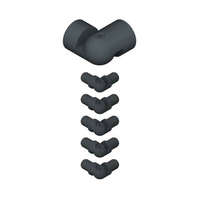 Kit d'angle NEW RONDO alu anthracite mat texturé avec des connecteurs d'angles - Gedimat - SOGEM
