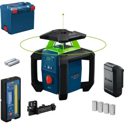 Laser rotatif PRO GRL18V-4-34CVG - BOSCH - avec batteries 1,5V LR14 - LBOXX - 0601061H01