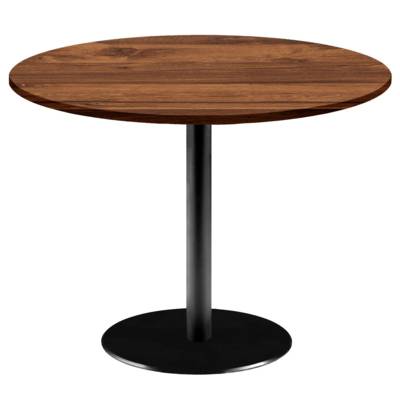 Table pied noir Ø120cm chene hunton - intérieur - RestooTab
