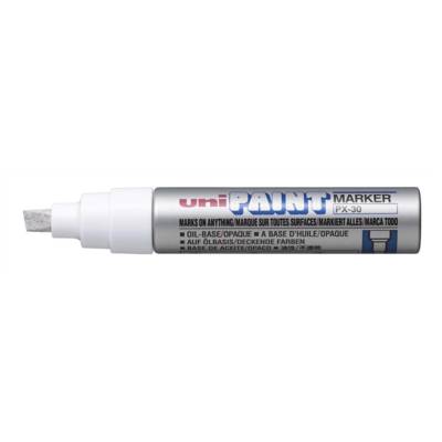 Marqueur PAINT Marker PX30 pointe biseautée large 4 - 8,5mm Argent - UNI-BALL