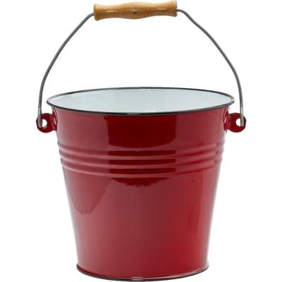Seau rouge en acier émaillé vitrifié 5,5 l 22cm - IBILI