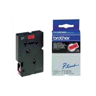 Cassette Ruban TC noir/rouge 12mmx7,7m TC401 - BROTHER