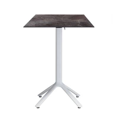 Mange-debout rabattable pied blanc 60x60cm cuma dark - terrasse - RestooTab
