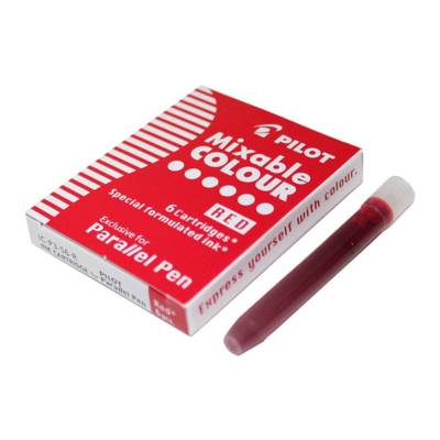 Boite de 6 Cartouches d'encre pour stylo Parallel Pen Rouge - PILOT