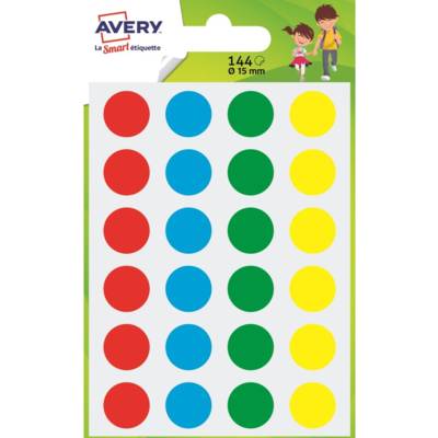 Sachet de 144 gommettes assorties - Ø 15 - AVERY