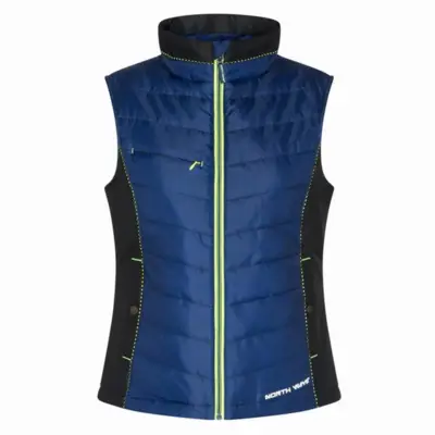 Doudoune sans manche femme - NORTH WAYS - Constance 1575 Marine / Jaune Fluo T. XXL - NINE WORTH