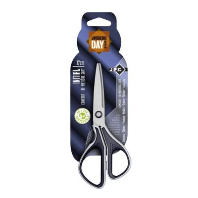 Ciseaux INITIAL Bi-matière Anneaux Asymétrique 17 cm - WONDAY