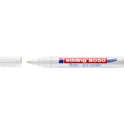 Marqueur Spécial Caoutchouc Pneu 8050 Blanc Pointe Ronde 2-4 mm - EDDING