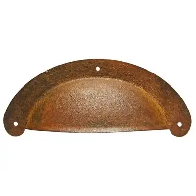 Poignée coquille DUBOIS - 41 x 100 mm - fer rouillé ciré - 498510 - DUBOIS SAS
