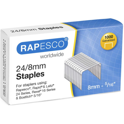 Boite de 1000 agrafes 24/8, galvanisées - RAPESCO