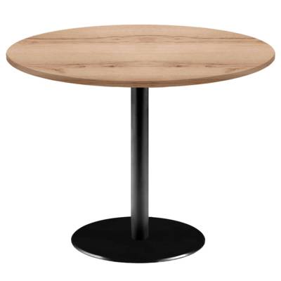Table pied noir Ø120cm chene delano - intérieur - RestooTab