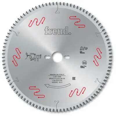 Lame trapèze plate pour mélaminés haute pression HPL FREUD - Ø350 3,5/2,5 AL30 Z108 TP- - F03FS05124 -LU3F 0400