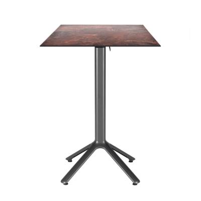 Mange-debout rabattable 60x60cm rouille roc - terrasse - RestooTab
