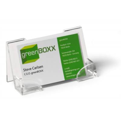 Porte Cartes Simple Acrylique pour 50 Cartes Largeur Maxi 100 mm Transparent - DURABLE