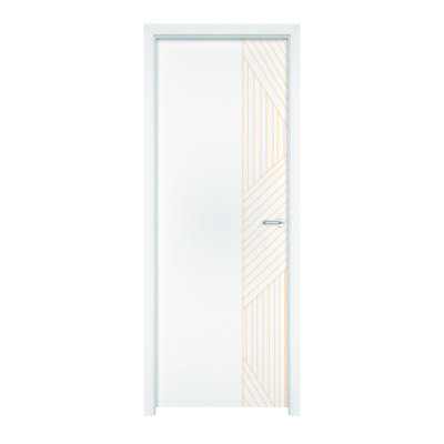 Bloc-porte alvéolaire CLAUSTRA 1/3 gravé à peindre Hui.74 mm - 204 x 73 cm - Gedimat - ATELIER