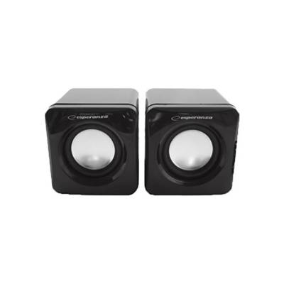 Enceintes Stéréo Cube 2.0 LEGGIERO EP111 pour PC 2x3W Noir - ESPERANZA