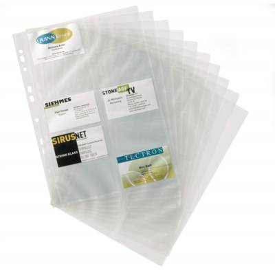 Lot de 10 pochettes pour cartes de visite Format A4 - DURABLE